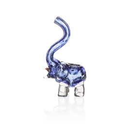 Elephant Glass Pipe, Blue
