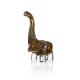 Elephant Glass Pipe, Green-Brown