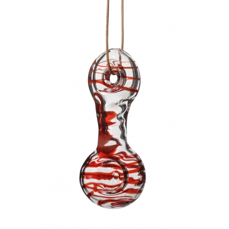 Necklace Glass Smoking Pipe Red