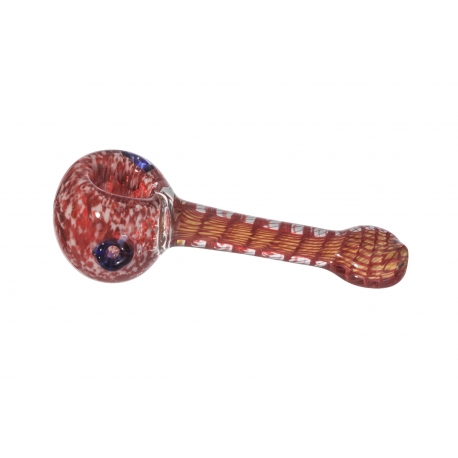 Red Spoon Pipe with Blue Bowl