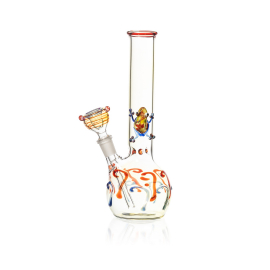 Glass on Glass Ice Bong with Frog