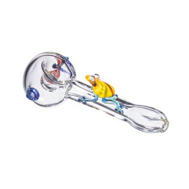 Clear Glass Spoon Pipe, Big Frog